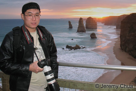 Jeremy at the 12 Apostles along the Great Ocean Road about 280km away from Melbourne.