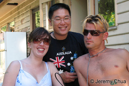 Jeremy at an Australia Day house party.