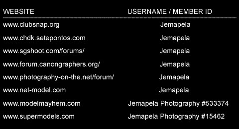 Industry networking details of Jemapela Photography.